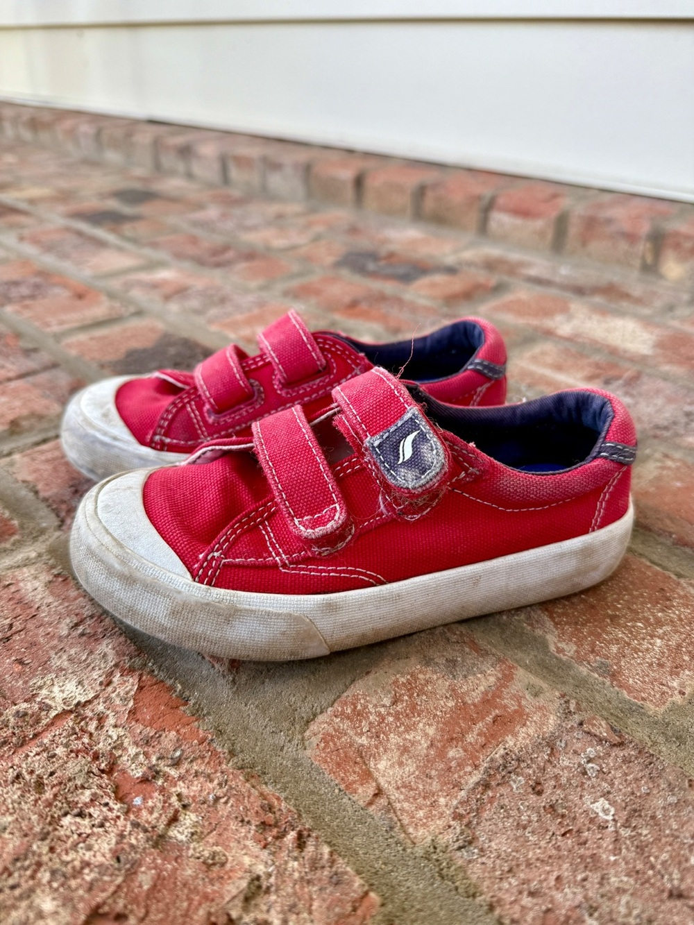 Keds Kids Red Canvas Velcro Sneakers